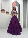 Pc 566 Chinon Embroidery Work Indo Western Collections